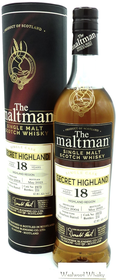 Secret Highland 18 Jahre Maltman Abfüllung 2004/2023